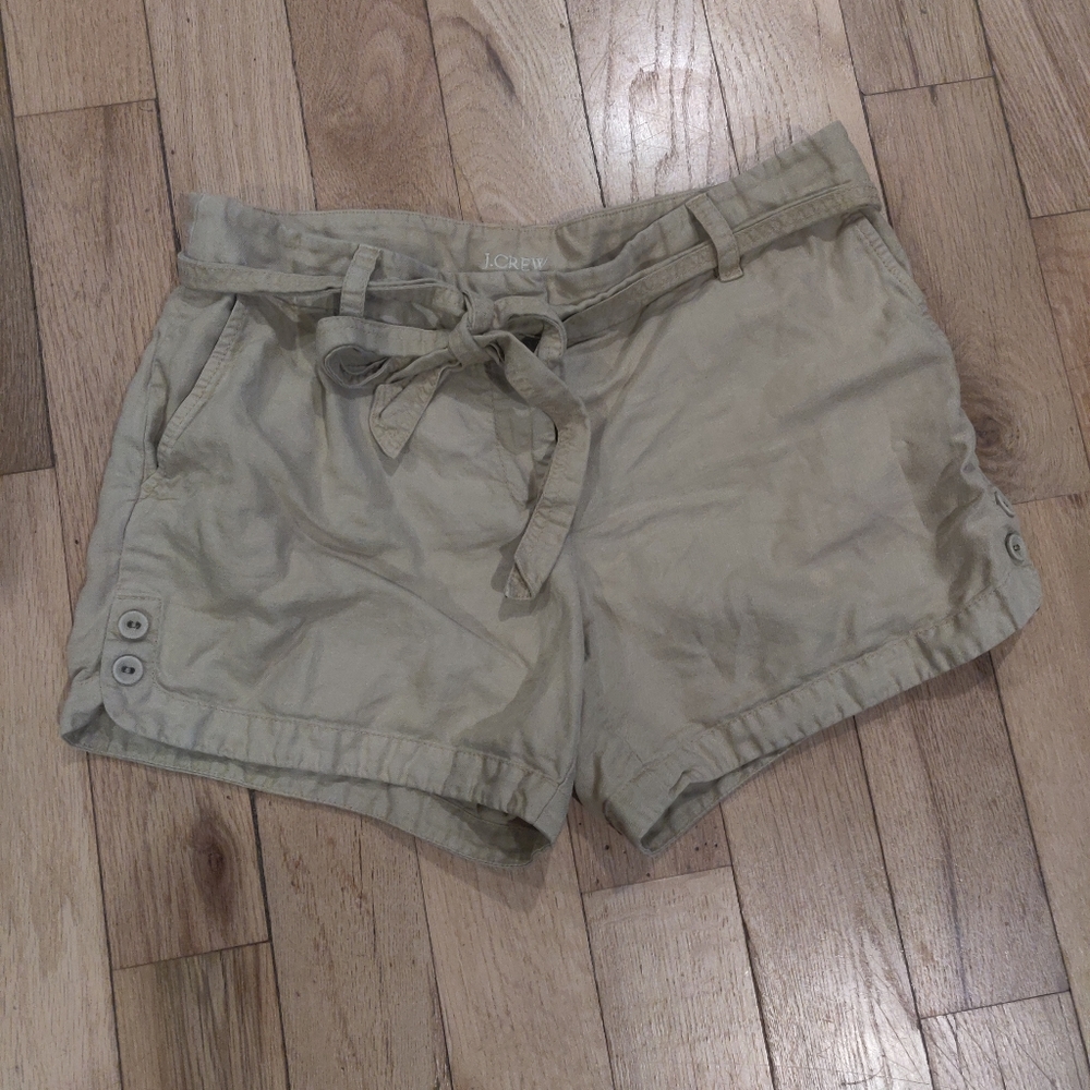 J Crew Linen Blend Seaside Shorts